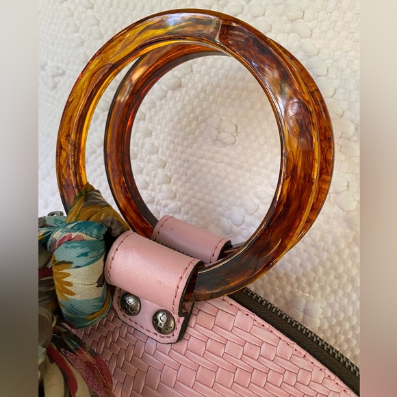 Patricia Nash-Blush Pink•Wavy Woven• Meldola c/b Satchel•NWT! - Picture 9 of 11